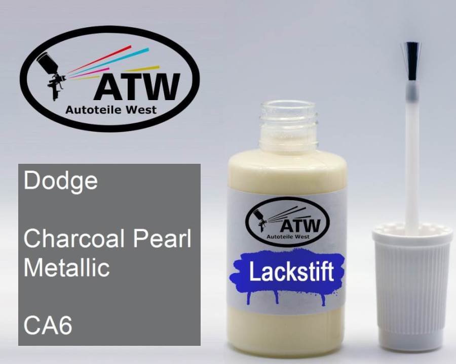 Dodge, Charcoal Pearl Metallic, CA6: 20ml Lackstift, von ATW Autoteile West.